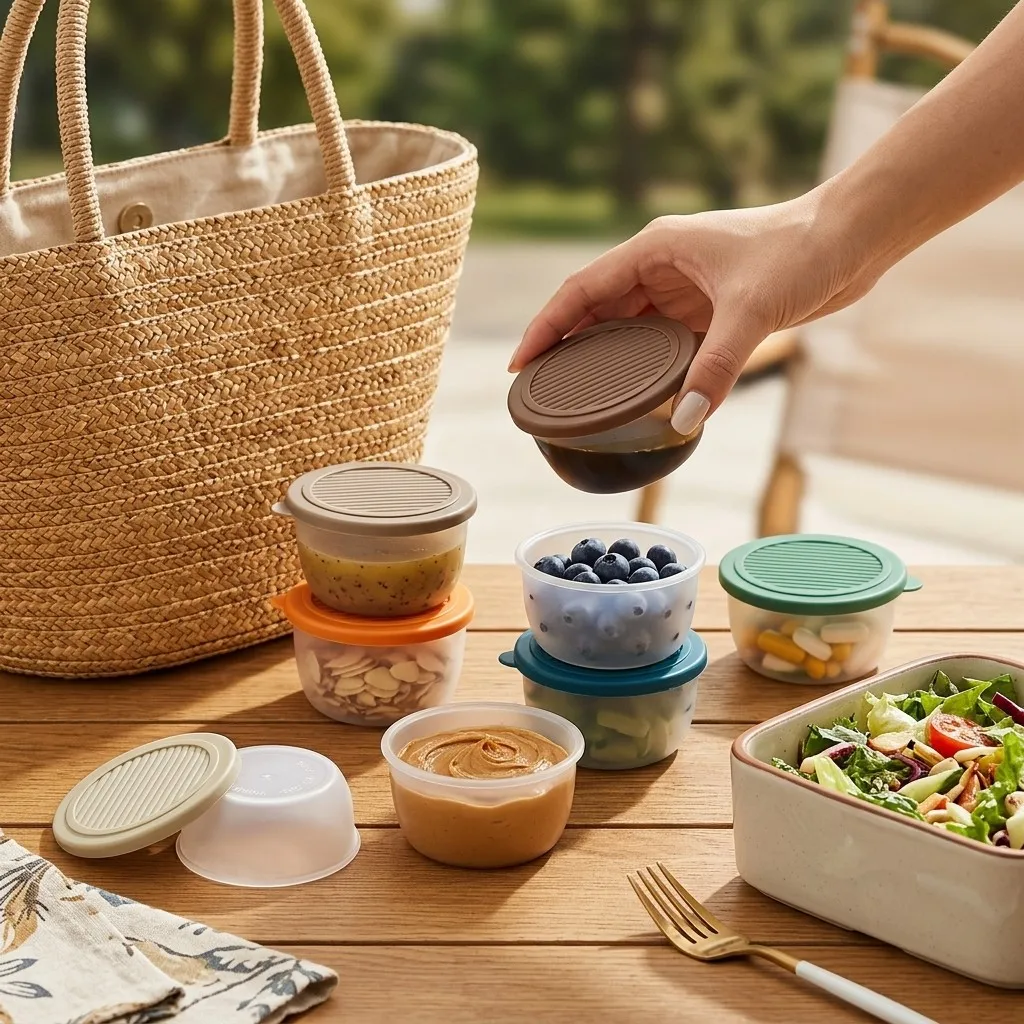 Sauce Dipping Cup - 2/6 stuks kleine plastic sausbakjes, herbruikbaar,