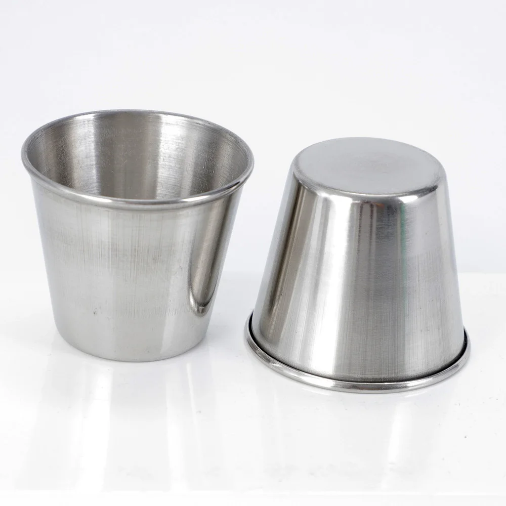 Sauce Dipping Cup - 45/70 ml sausbekers van roestvrij staal,