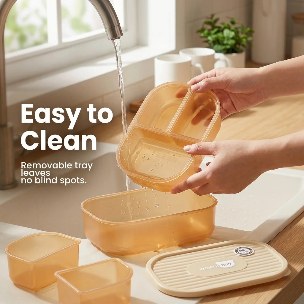 Gedeelde plastic bentobox met  - Meal Prep Or Prep Meal recensie en prijs