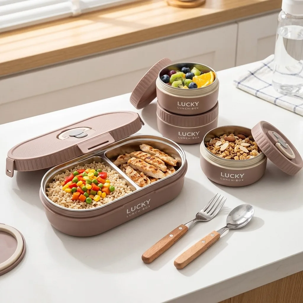 304 roestvrijstalen bentobox,  - Meal Prep Or Prep Meal recensie en prijs