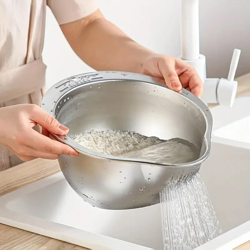 Roestvrijstalen rijstwasser, v - Meal Prep With Rice recensie en prijs